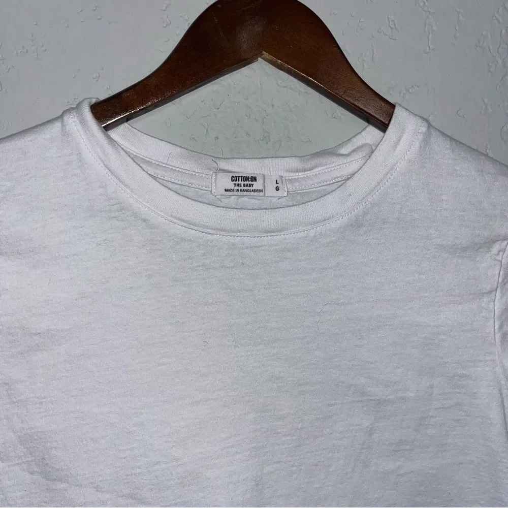 Cotton On White Cropped T-Shirt